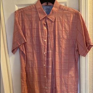 Izod Saltwater Shirt Mens L Plaid Short Sleeve